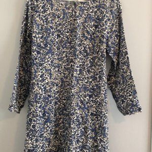 Patterned Long Sleeve Dress